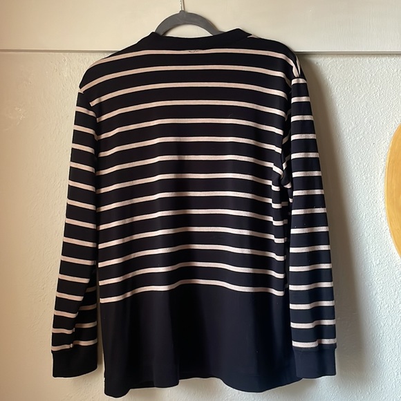 Vintage tan & black long sleeve button down sweater with front pockets - Picture 6 of 6